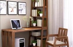 Bàn làm việc liền giá sách