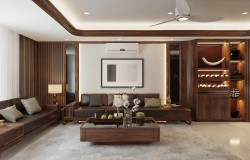KHÔNG GIAN NỘI THẤT SANG TRỌNG, HIỆN ĐẠI VỚI CHẤT LIỆU GỖ TỰ NHIÊN
